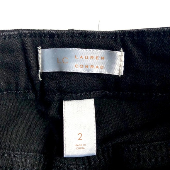 LC Cuffed Jean Shorts Size 2 Black Women’s - Picture 4 of 16